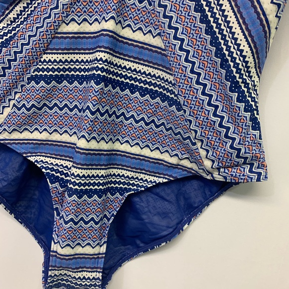 BOGO Sea Level Australia V Neck One Piece Swimsuit Blue White Pink Women Size 14 - Picture 3 of 13